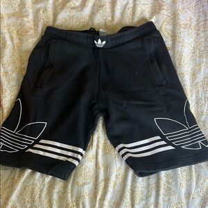 Adidas Black Athletic Shorts with Trefoil Logo